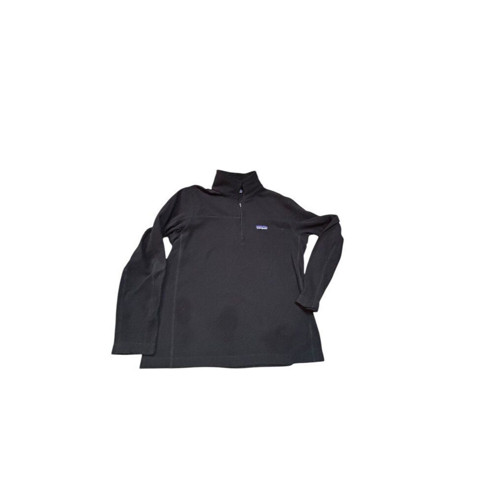 Patagonia Black 1/4 Zip Fleece Pullover Sweater M Polyester Mens Top